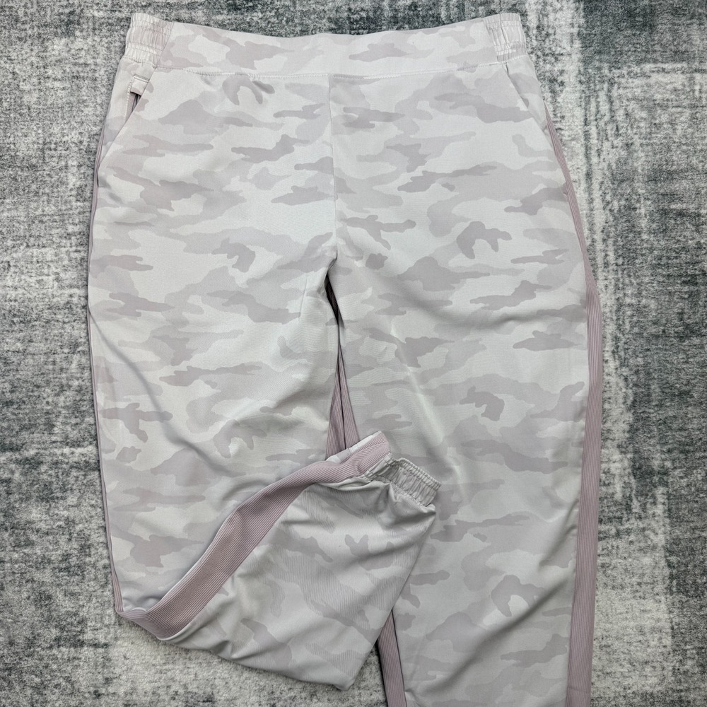 Athleta Brooklyn Lined Camo Jogger Womens 16 Light Purple Stretch Yoga Travel